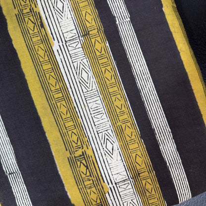 Nomad Stripe Ochre - Bagru Indian Cotton Block Print