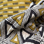 Ochre Code + Zig Delta Cumin - Quilted Bagru Indian Cotton Block Print (Reversible)
