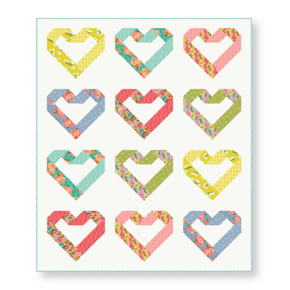 Birds Of A Feather - Turquoise - Paint-By-Number Garden Party - Elle Crée - Cloud 9 Fabrics - Poplin