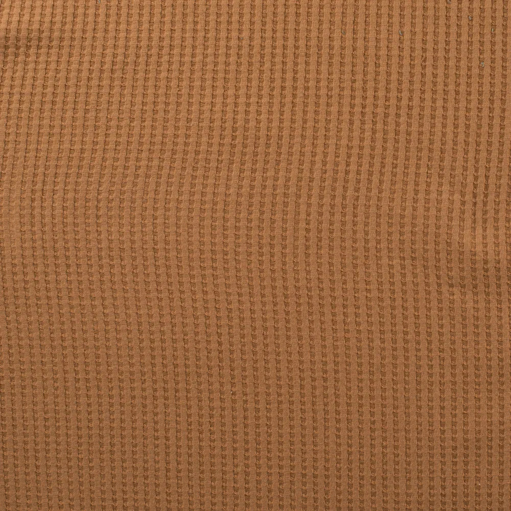 Cotton Waffle Tricot - European Import - Caramel