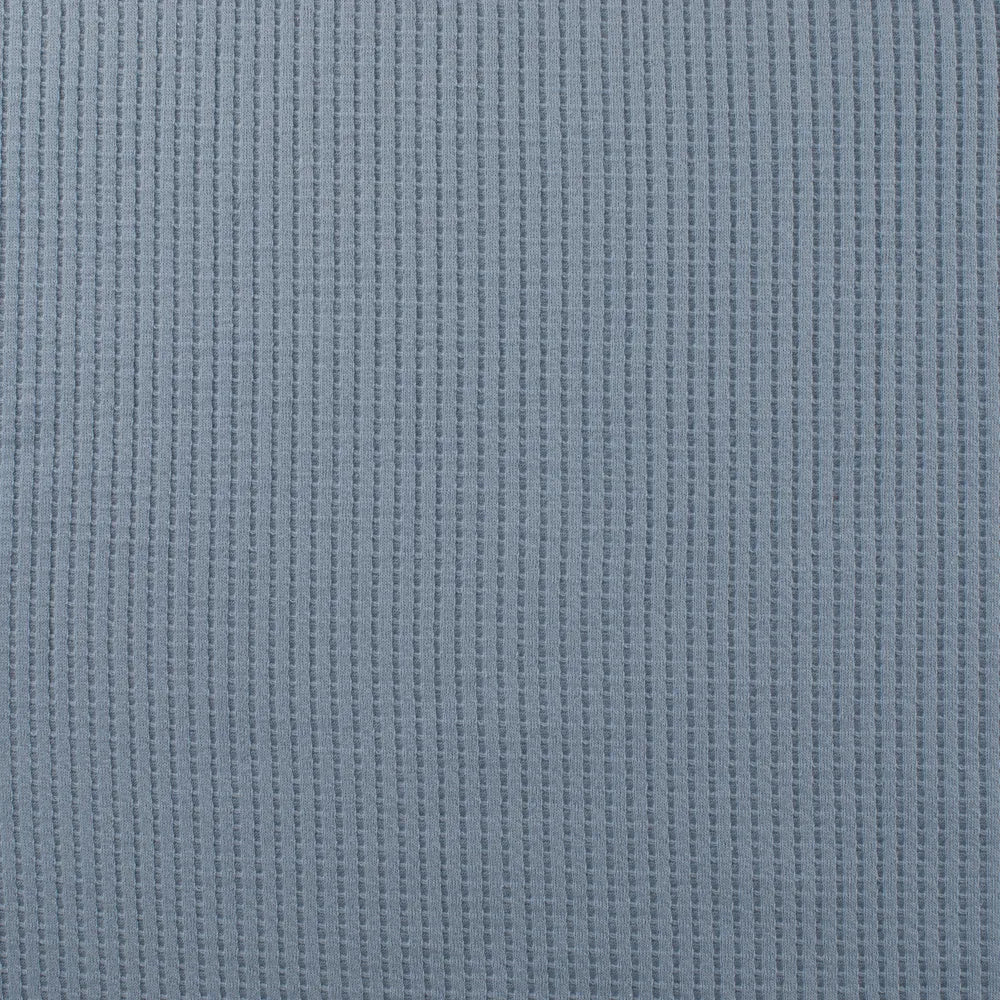 Cotton Waffle Tricot - European Import - Dusty Blue