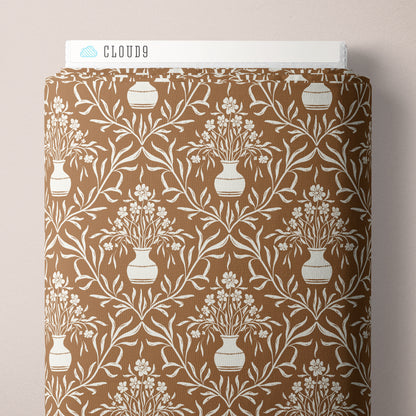 Arrangement - Rust - Lisee Ree Designs - Midwinter Memories - Cloud 9 Fabrics - Organic Cotton Poplin