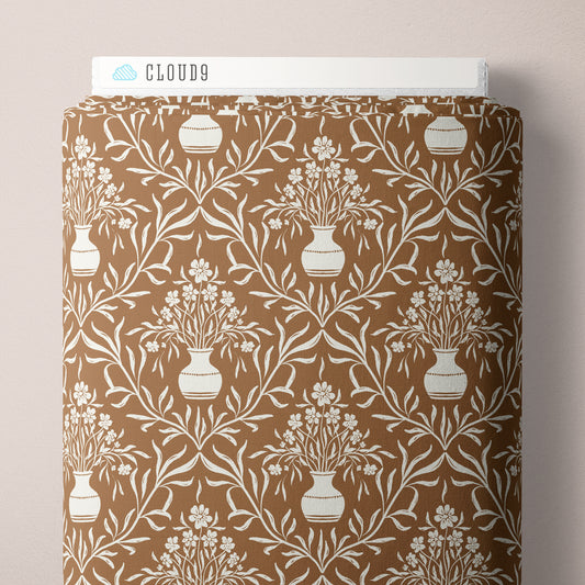 Arrangement - Rust - Lisee Ree Designs - Midwinter Memories - Cloud 9 Fabrics - Organic Cotton Poplin