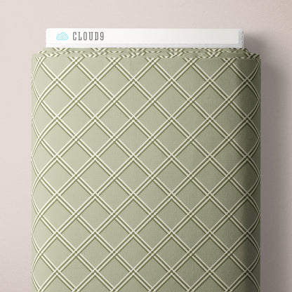 Landed Window - Sage - Lisee Ree Designs - Midwinter Memories - Cloud 9 Fabrics - Organic Cotton Poplin