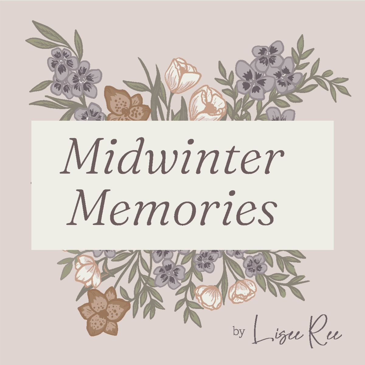 Frosted Lattice - Terracotta - Lisee Ree Designs - Midwinter Memories - Cloud 9 Fabrics - Organic Cotton Poplin
