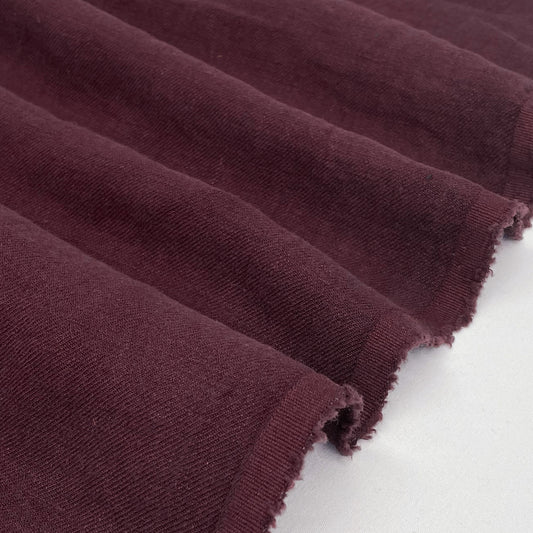 Heavy Sand-Washed Linen Twill - Merlot