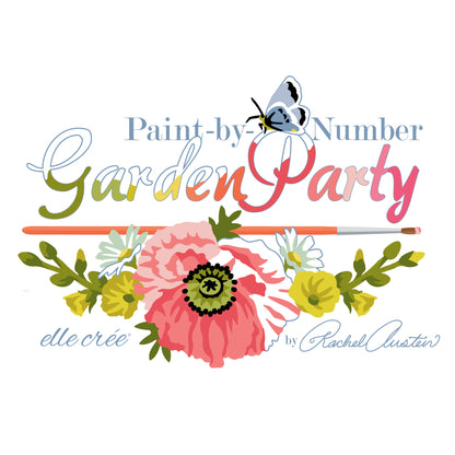 Birds Of A Feather - Turquoise - Paint-By-Number Garden Party - Elle Crée - Cloud 9 Fabrics - Poplin