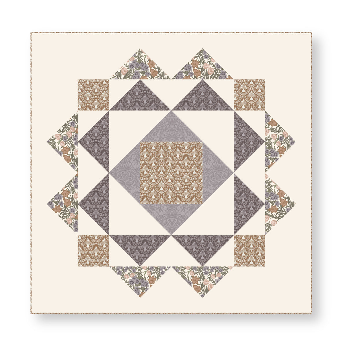 Frosted Lattice - Terracotta - Lisee Ree Designs - Midwinter Memories - Cloud 9 Fabrics - Organic Cotton Poplin