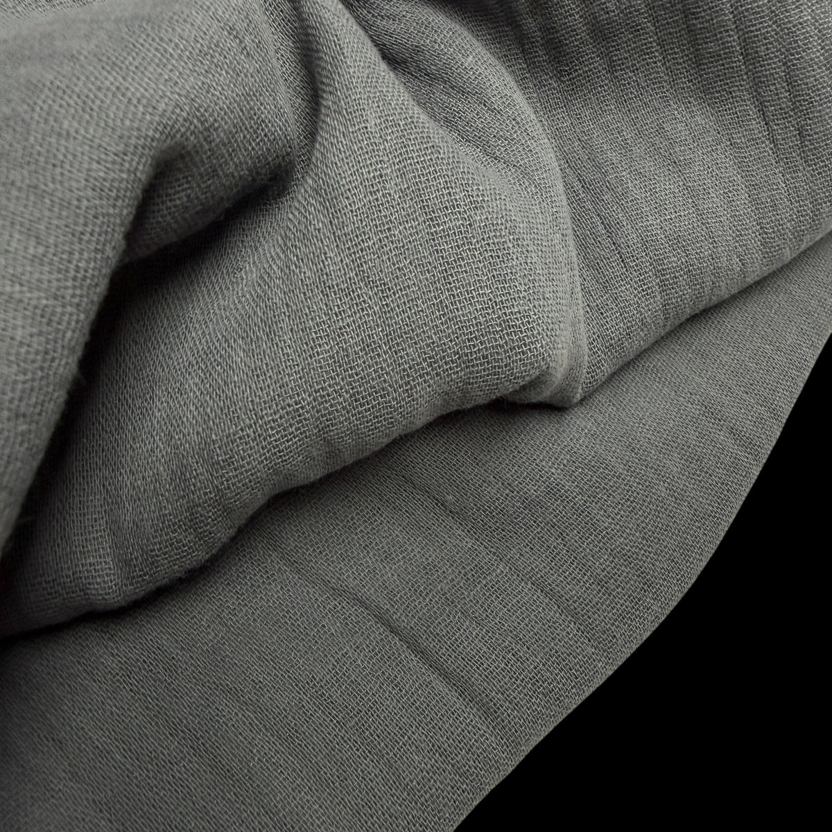 Organic Cotton Double Gauze - 120 GSM - Ash Grey