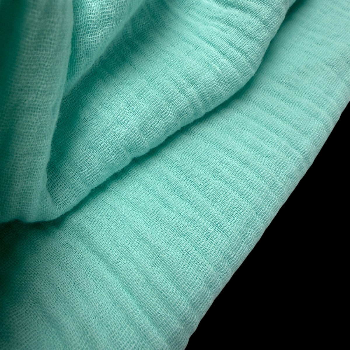 Organic Cotton Double Gauze - 120 GSM - Aqua