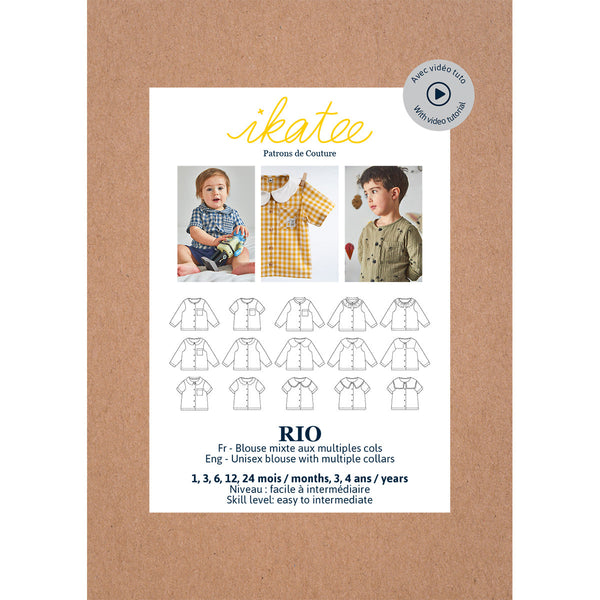 Rio Blouse Sewing Pattern - Baby 1M/4Y - Ikatee
