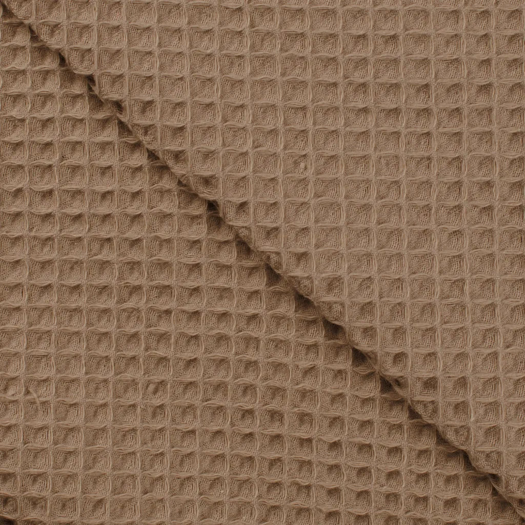 Cotton Waffle Weave - European Import - Dark Taupe