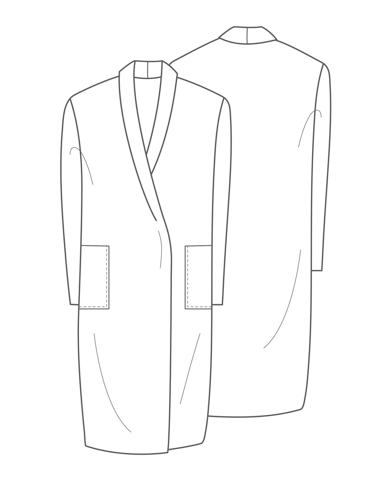 The Shawl Collar Coat  - PDF Pattern - The Makers Atelier