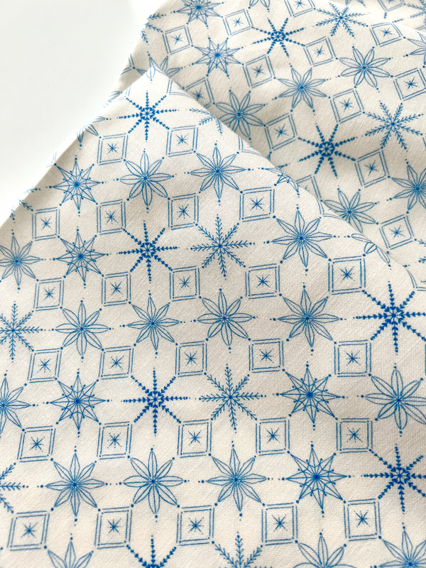 Snowflakes - Ivory - Warm & Cozy - MK Surface - Cloud 9 Fabrics - Poplin