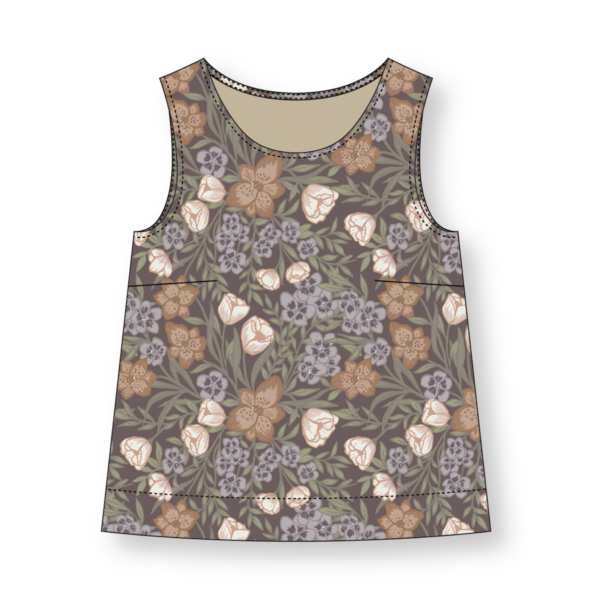 Frosted Lattice - Terracotta - Lisee Ree Designs - Midwinter Memories - Cloud 9 Fabrics - Organic Cotton Poplin