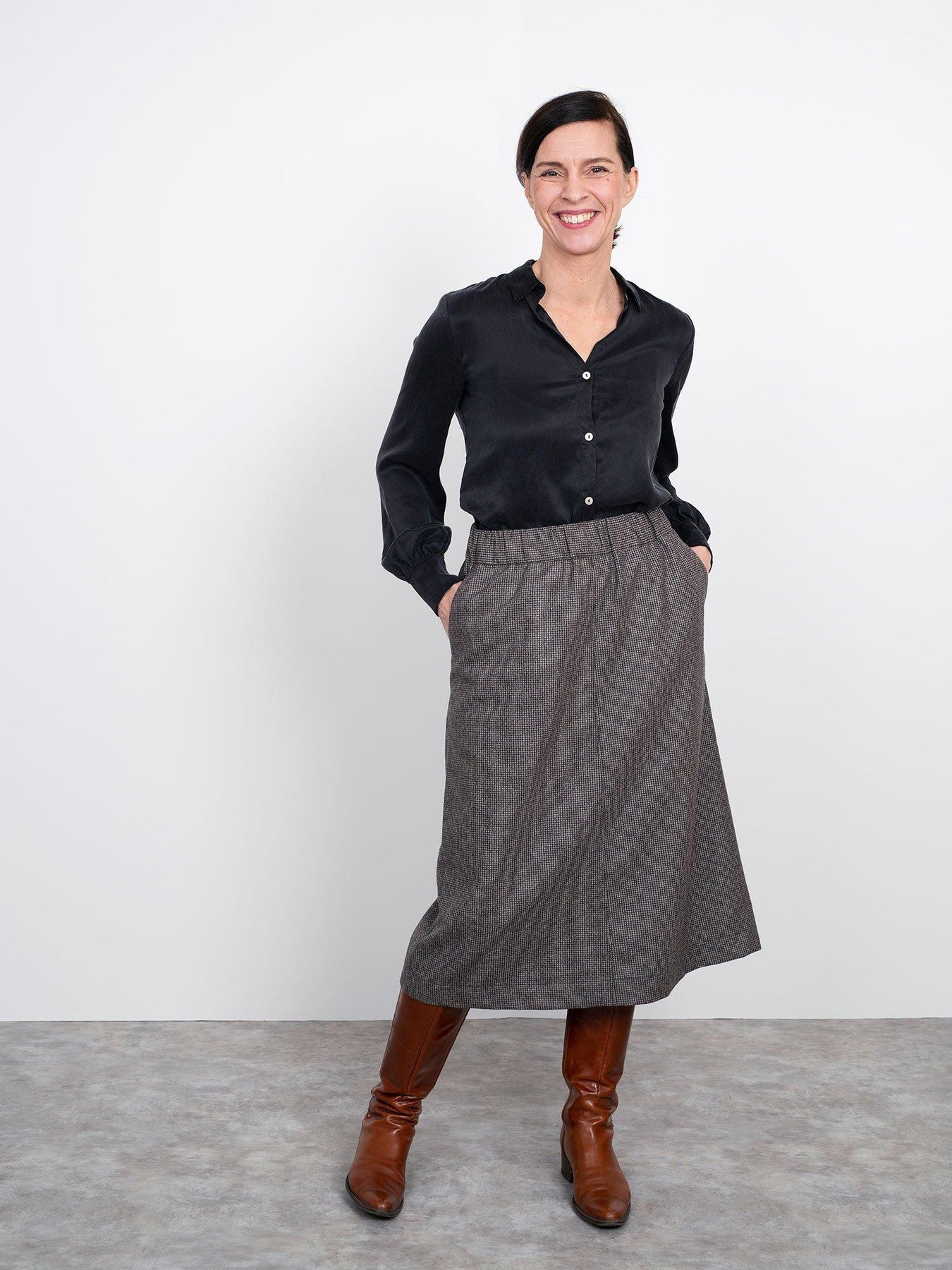 A - Line Midi Skirt Pattern - The Assembly Line - Simplifi Fabric