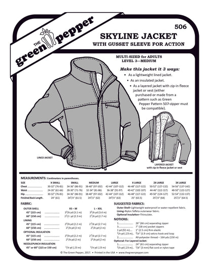 Adult’s Skyline Jacket PDF Pattern - 506 - The Green Pepper Patterns - Simplifi Fabric