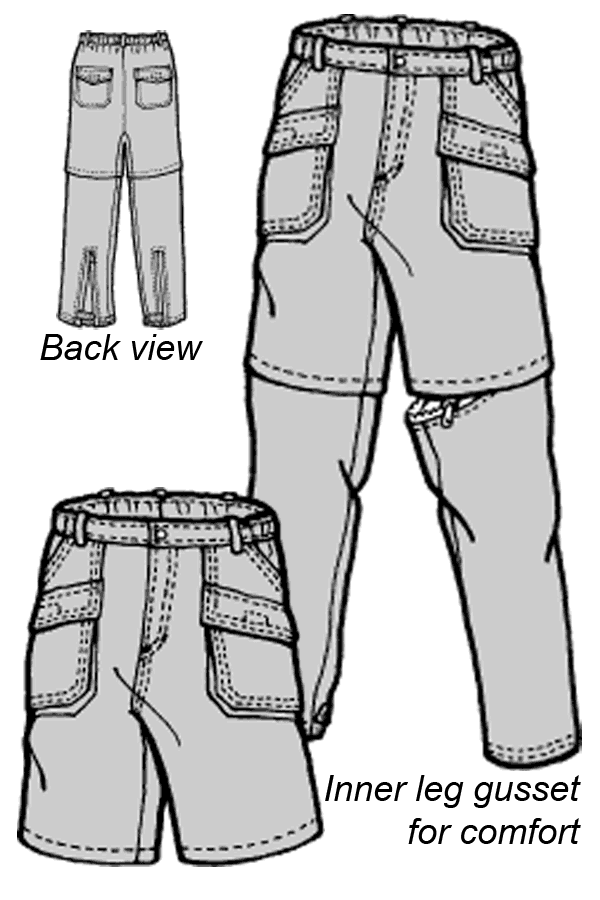 Adult’s Sunset Bay Cargo Shorts & Zip Leg Pants Pattern - 524 - The Green Pepper Patterns - Simplifi Fabric