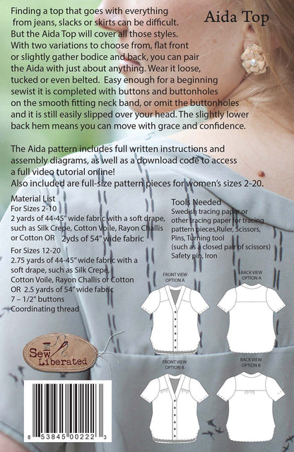 Aida Top Paper Pattern - Sew Liberated - Simplifi Fabric