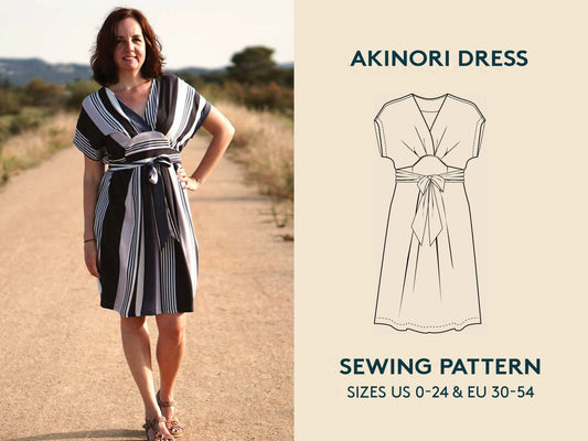 Akinori Dress Womens Paper Pattern - Wardrobe by Me - Simplifi Fabric