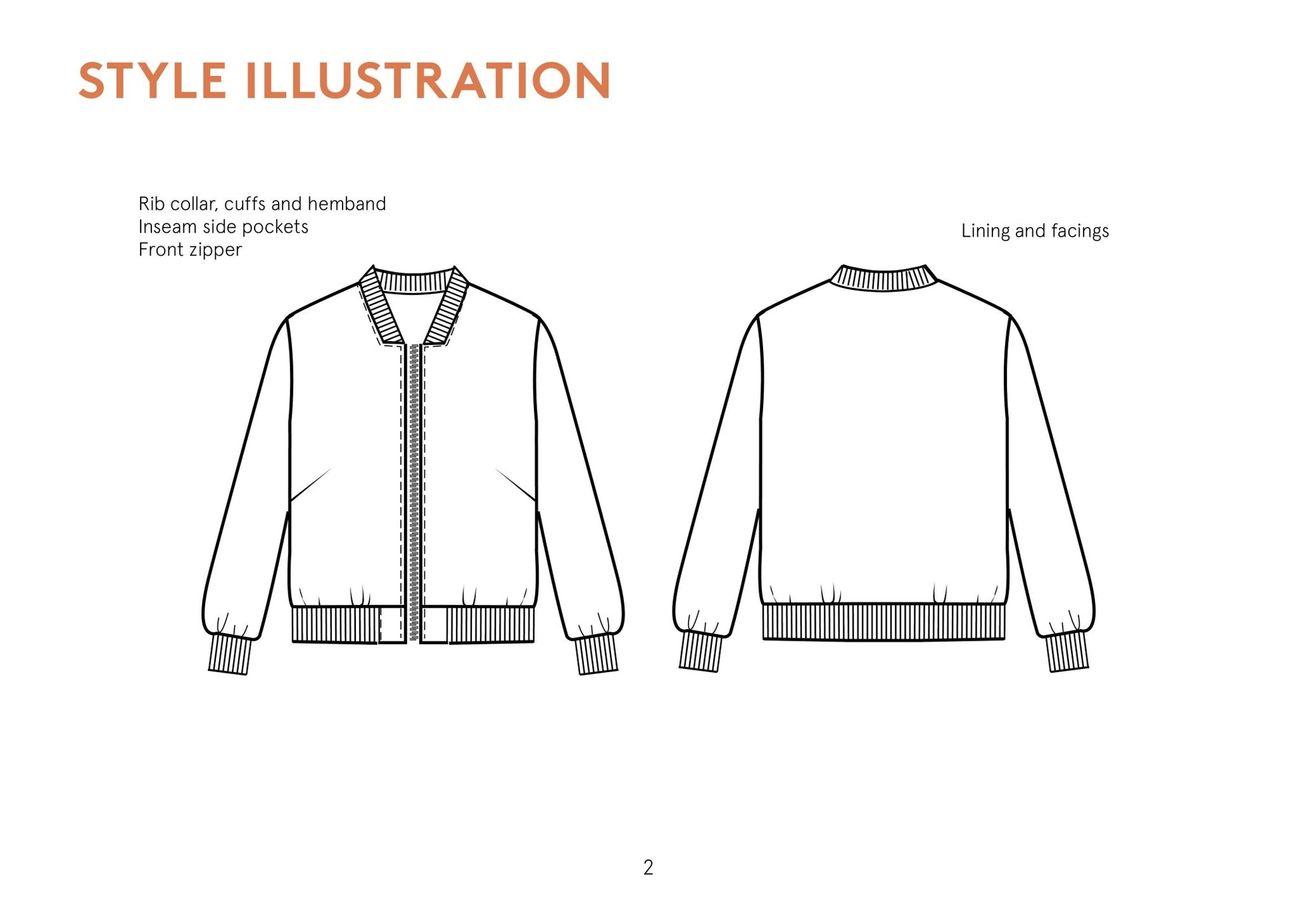 Amelia Bomber Jacket Womens Paper Pattern - Wardrobe by Me - Simplifi Fabric