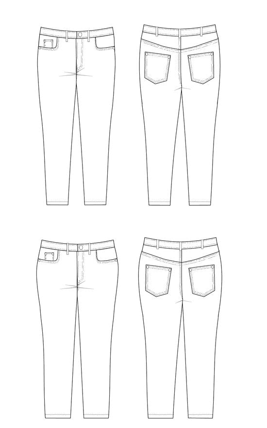 Ames Jeans Paper Pattern - Cashmerette - Simplifi Fabric