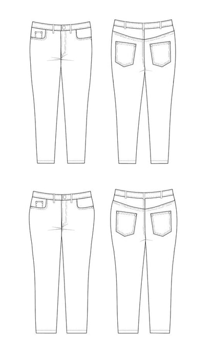 Ames Jeans Paper Pattern - Cashmerette - Simplifi Fabric