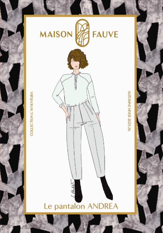 Andrea Trousers Paper Sewing Pattern - Maison Fauve - Simplifi Fabric