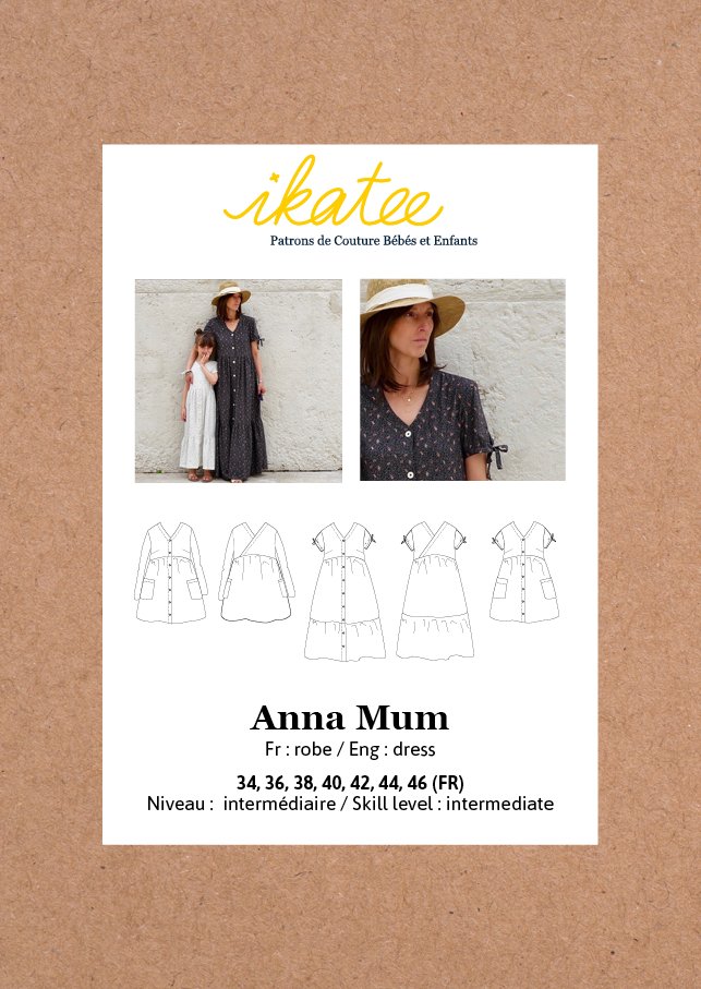 Anna Mum Dress Sewing Pattern - Ladies 34/46 - Ikatee - Simplifi Fabric