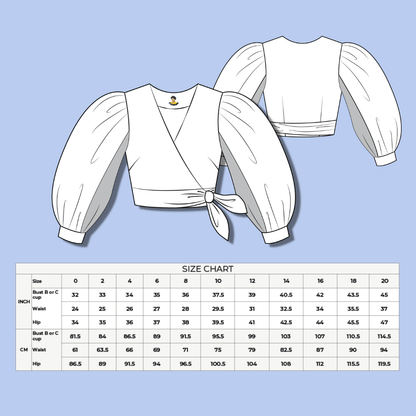 Anne Wrap Blouse PDF Pattern - Lydia Naomi - Simplifi Fabric