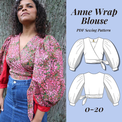 Anne Wrap Blouse PDF Pattern - Lydia Naomi - Simplifi Fabric