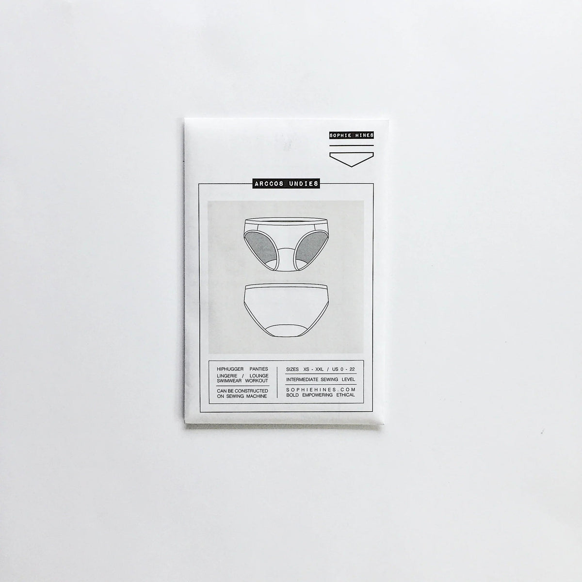 Arccos Undies - Paper Sewing Pattern - Sophie Hines - Simplifi Fabric