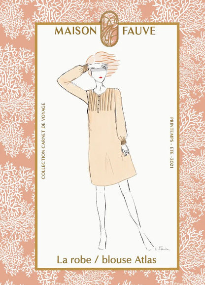 Atlas Shirt Dress Blouse Paper Sewing Pattern - Maison Fauve - Simplifi Fabric