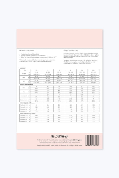 Aulio Elastic Waist Short & Trouser Pattern - Named Clothing - Simplifi Fabric