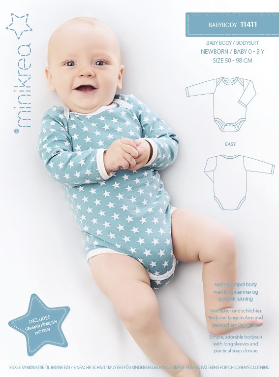 Baby Bodysuit - Minikrea - Pattern - 0 - 3 Years - Simplifi Fabric