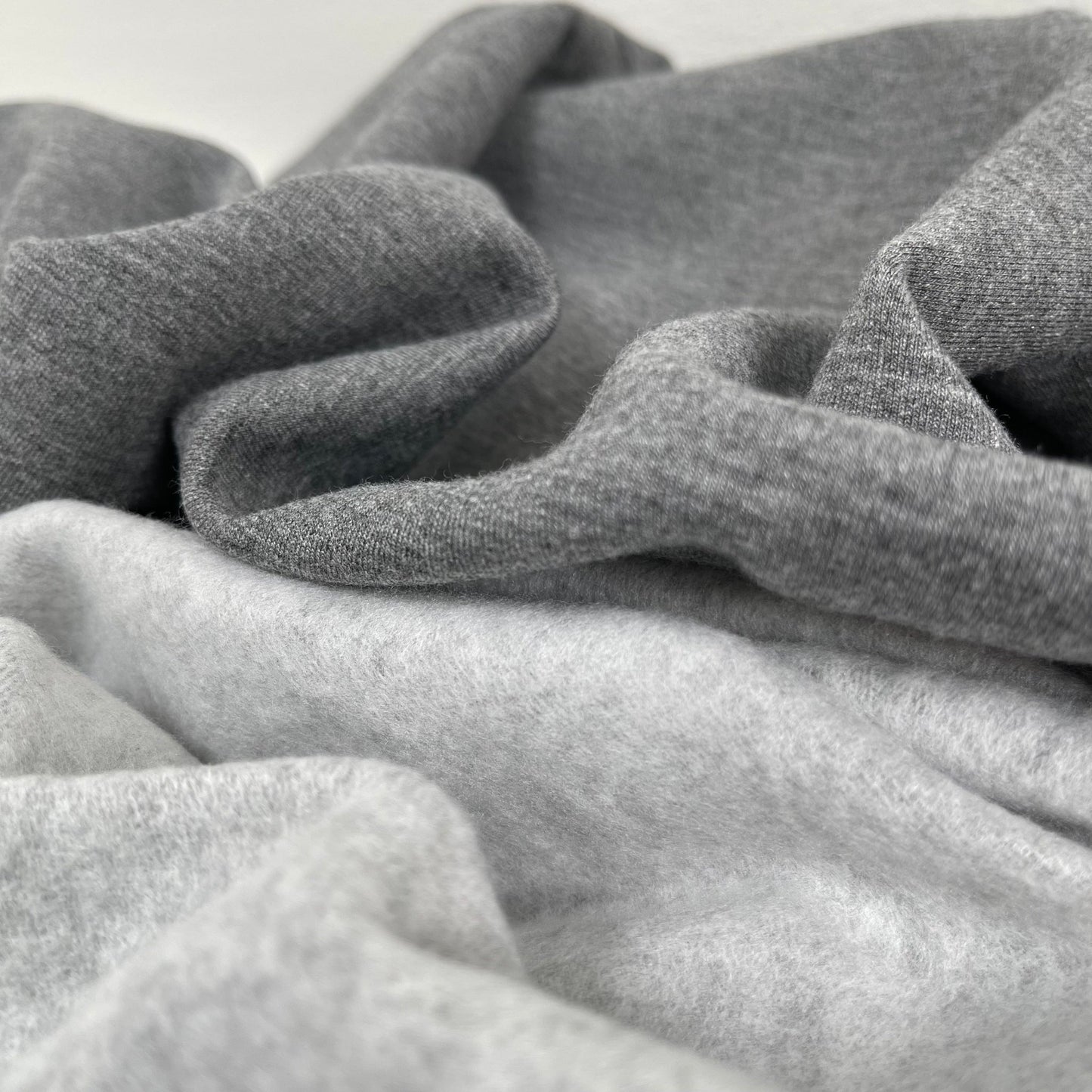 Bamboo Organic Cotton Stretch Fleece - Dark Heather Grey - Simplifi Fabric