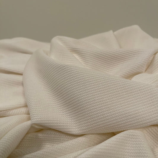 Bamboo Spandex Waffle / Thermal - Natural White 230 gsm - Simplifi Fabric