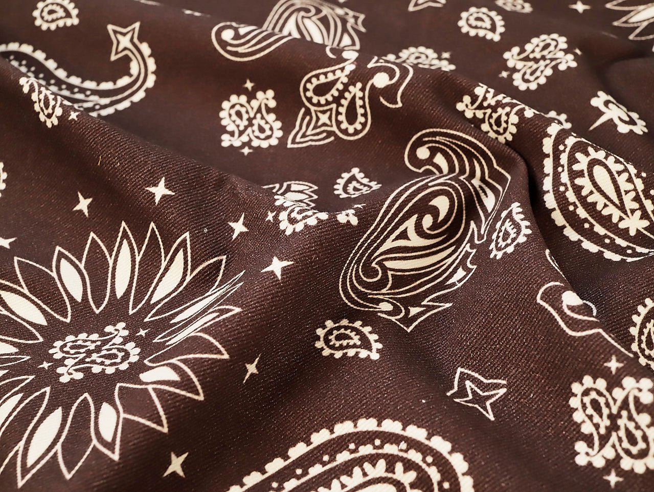 Bandana Denim - Chocolate - Oeko - Tex 100 - Fabric Godmother - Simplifi Fabric