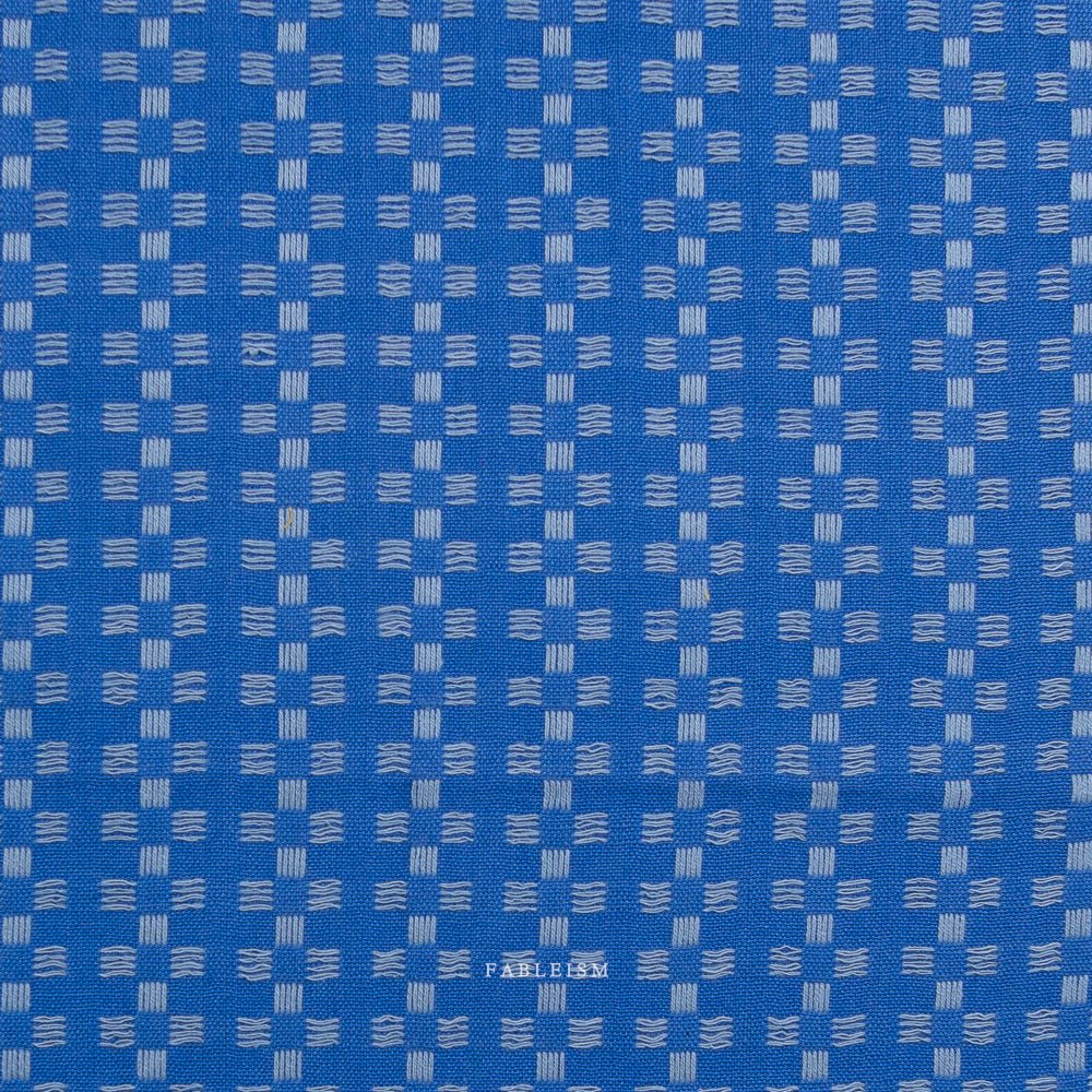 Basketweave - Bright Blue - Fine & Dandy - Fableism Supply Co. - Simplifi Fabric