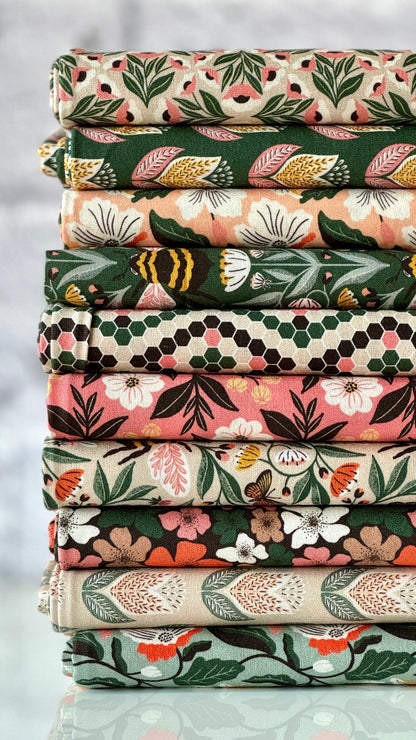 Bee - Utiful - Jade - Honey Garden - Juliana Tipton - Cloud 9 Fabrics - Poplin - Simplifi Fabric