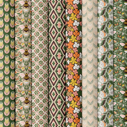 Bee - Utiful - Jade - Honey Garden - Juliana Tipton - Cloud 9 Fabrics - Poplin - Simplifi Fabric