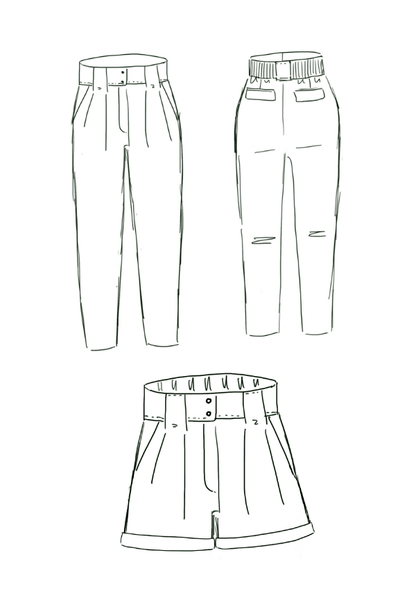Belem Trousers Paper Sewing Pattern - Maison Fauve - Simplifi Fabric