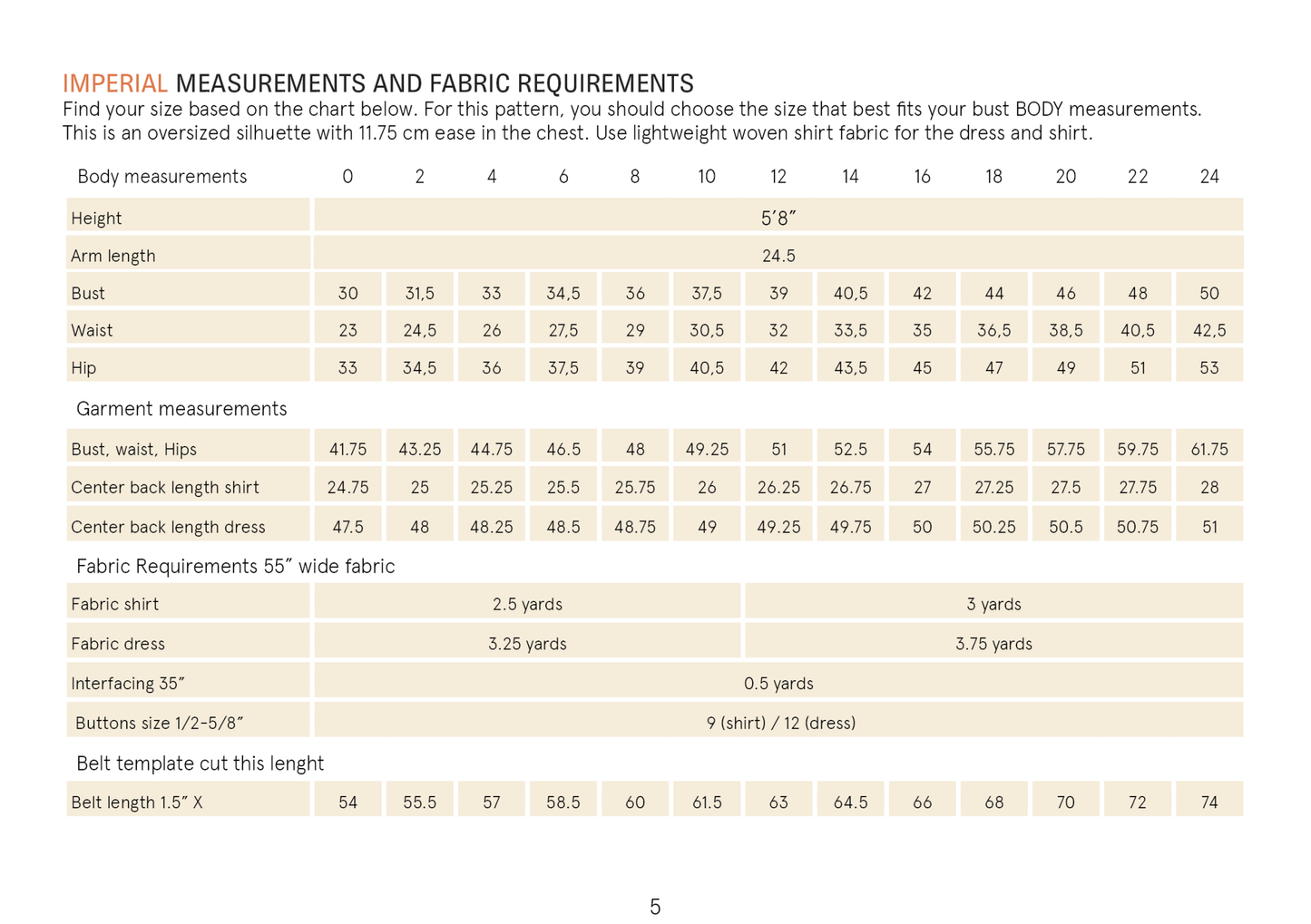 Big Shirt Dress Paper Pattern - Wardrobe by Me - Simplifi Fabric