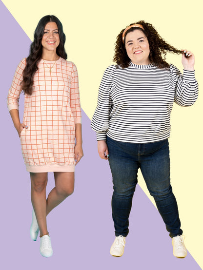 Billie Sweatshirt / Dress Pattern - Tilly And The Buttons - Simplifi Fabric