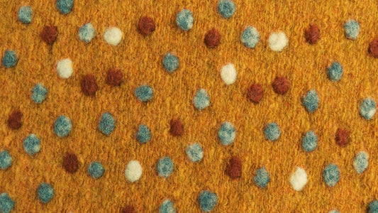 Boiled Wool - 4 - Tone Dots - European Import - Oeko - Tex® - Ochre Yellow - Simplifi Fabric