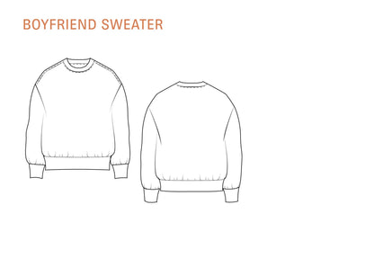 Boyfriend Sweater Paper Pattern - Wardrobe by Me - Simplifi Fabric