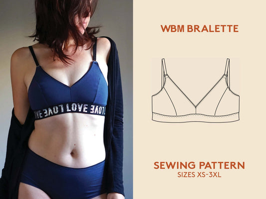 Bralette Womens Paper Pattern - Wardrobe by Me - Simplifi Fabric