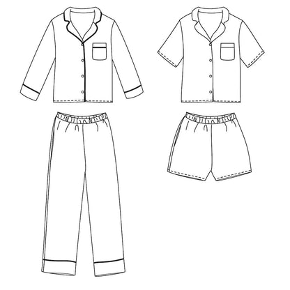 BUDAPEST Pajamas Sewing Pattern - Kids 3/12Y - Ikatee - Simplifi Fabric