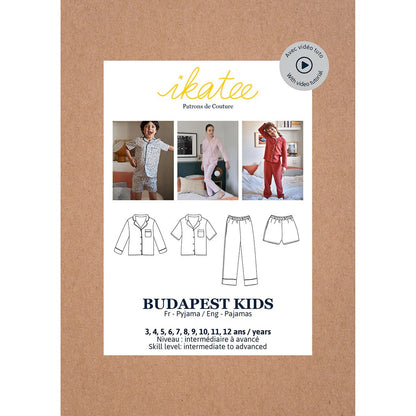 BUDAPEST Pajamas Sewing Pattern - Kids 3/12Y - Ikatee - Simplifi Fabric