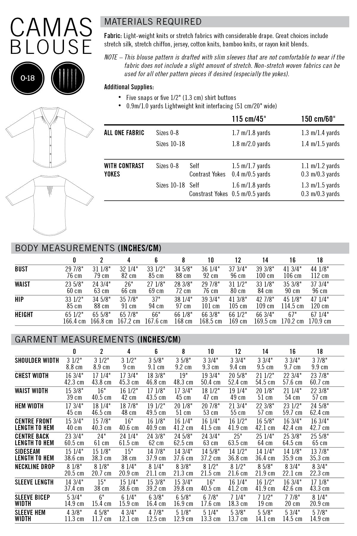 Camas Blouse Womens PDF Sewing Pattern - Thread Theory - Simplifi Fabric